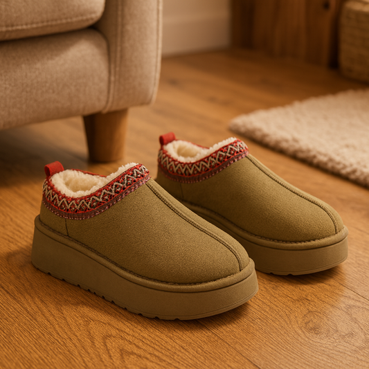 Plush Half Snow Slippers